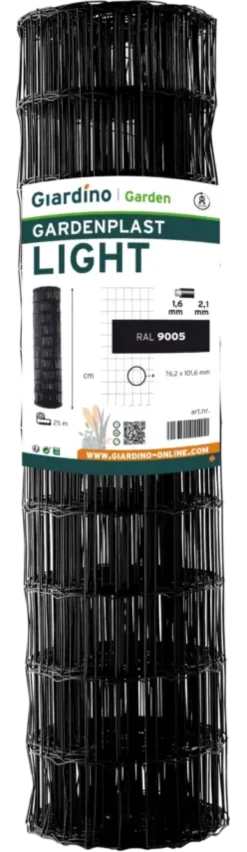 Gardenplast light tuingaas 152 cm x 25 m zwart