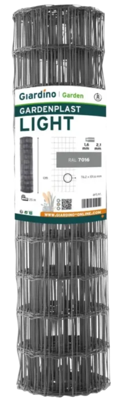 Gardenplast light tuingaas 100 cm x 25 m antraciet