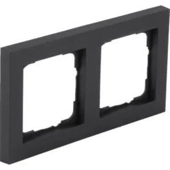 Gira E2 Afdekraam 2-Voudig Mat Zwart Clearance
