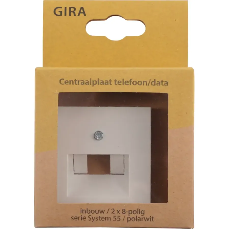 Gira ST55 Centraalplaat UTP Wit Best