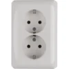Gira ST55 Inbouw Dubbel Geaard Stopcontact Wit New