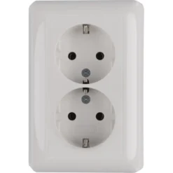Gira ST55 Inbouw Dubbel Geaard Stopcontact Wit New