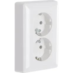 Gira ST55 Inbouw Dubbel Geaard Stopcontact Wit New