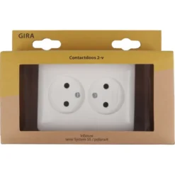 Gira ST55 Inbouw Dubbel Stopcontact Wit Best