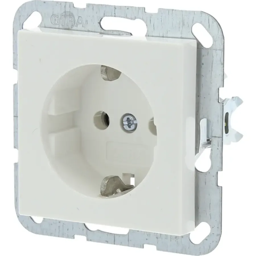 Gira ST55 inbouw enkel geaard stopcontact wit Online