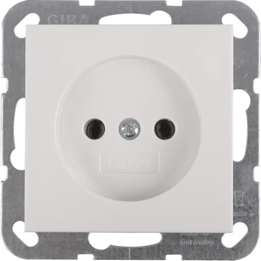 Gira ST55 inbouw enkel stopcontact wit New
