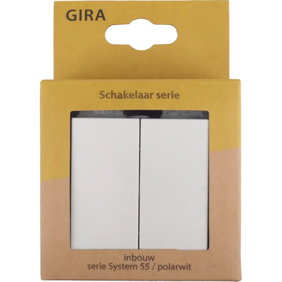 Gira ST55 inbouw serieschakelaar wit Hot