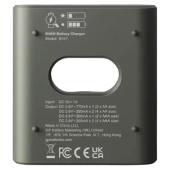 GP Batterijlader 411 + 4x oplaadbare batterijen AAA 850mAh ReCyko + Micro USB-lader