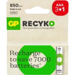 GP Batterij Oplaadbaar AAA NiMH 850 mAh ReCyko 1,2V 4 stuks (3+1) Discount