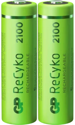 GP Batterij Oplaadbaar AA NiMH 2100mAh ReCyko 1,2V 2 Stuks