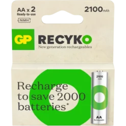 GP Batterij Oplaadbaar AA NiMH 2100mAh ReCyko 1,2V 2 Stuks Outlet
