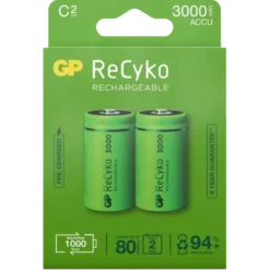 GP Batterij Oplaadbaar C Baby NiMH 3000mAh ReCyko 1,2V 2 Stuks Best