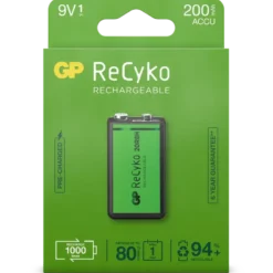 GP Batterij Oplaadbaar 9V NiMH 200mAh ReCyko 8,4V 1 Stuk Clearance