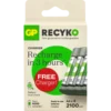GP ReCyko oplaadbare batterijen AA 2100 mAh 4 stuks + gratis lader New