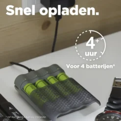 GP ReCyko+ USB Rapid Batterijlader incl. 4 AA Batterijen Outlet