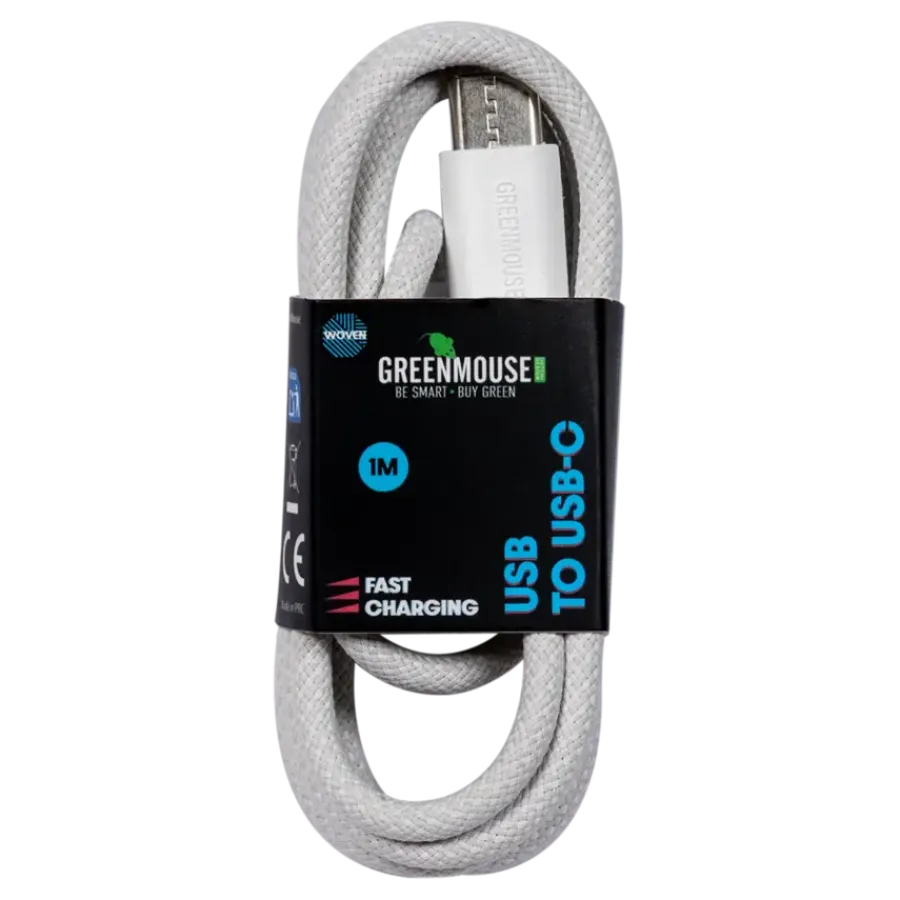 Geen Green Mouse kabel USB-A naar USB-C data woven 1 meter Online