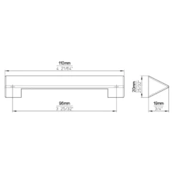 Greep Amy aluminium 110mm
