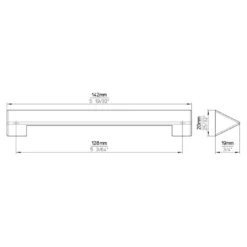 Greep Amy aluminium 142mm