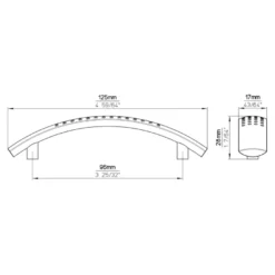 Greep Celine rvs look 128mm