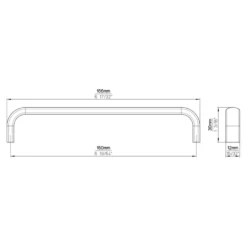 Greep Donna rvs 166mm