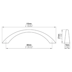 Greep Jose aluminium 115mm