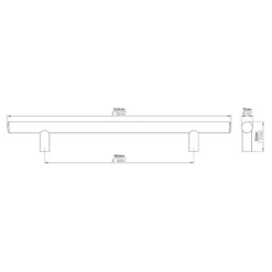 Greep Romy rvs look 240mm