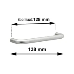 Greep Ronny rvs 138mm