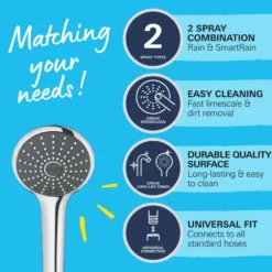 Grohe douchekop Quickfix Vitalio Joy handdouche 2 standen ø 11 cm chroom