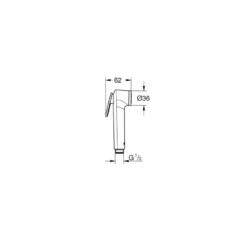 Grohe douchekop Quickfix Vitalio Trigger Spray handdouche 1 stand ø 3.6 cm chroom