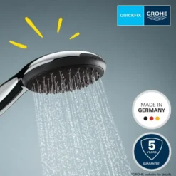 Grohe douchekop Quickfix Vitalio Start 110 handdouche waterbesparend 3 standen ø 11 cm chroom