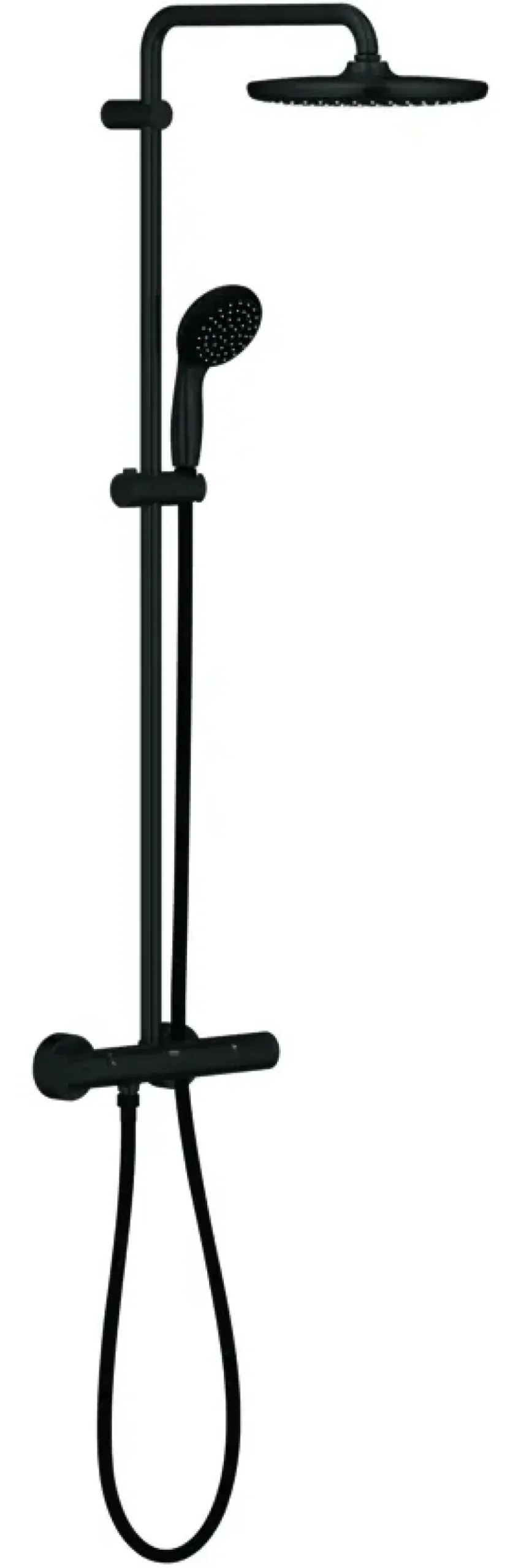Grohe douchekop Quickfix Vitalio Start handdouche waterbesparend 2 standen ø 11 cm zwart