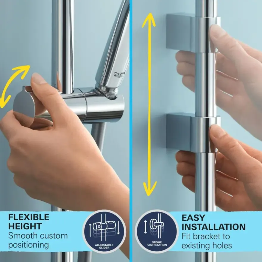 Grohe doucheset Quickfix Vitalio Start 3 standen chroom