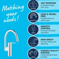 Grohe keukenkraan Start hoge uitloop QuickFix chroom