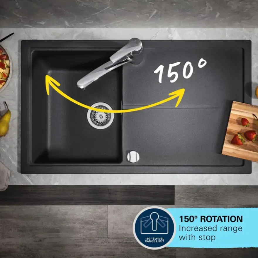 Grohe keukenkraan Start hoge uitloop QuickFix chroom