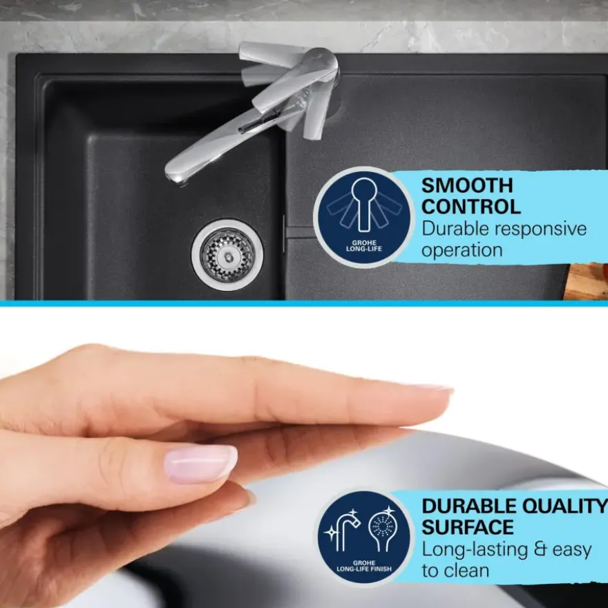 Grohe Keukenmengkraan Start Loop middelhoge uitloop Chroom