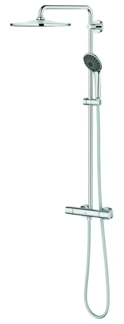Grohe regendoucheset Quickfix Vitalio Joy XXL - hoofddouche 31 cm - met handdouche en thermostaatkraan 3 standen chroom - hartafstand kraan 15 cm