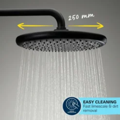 Grohe regendoucheset Quickfix Vitalio Start met handdouche 2 standen zwart - hartafstand kraan 15 cm