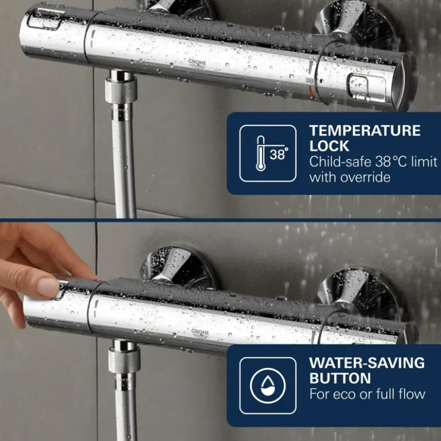 Grohe thermostatische badkraan Precision Start - chroom 15 cm