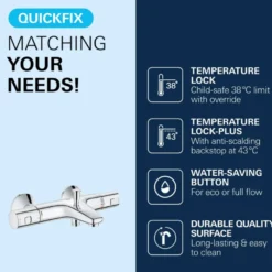 Grohe thermostatische badkraan Precision Start - chroom 15 cm