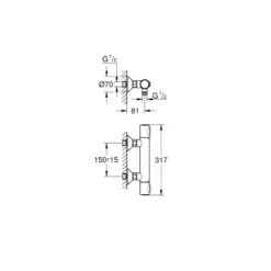 Grohe thermostatische douchekraan Precision Flow