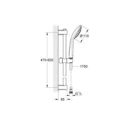 Grohe Vitalio Doucheset Joy 1 straalstand Chroom