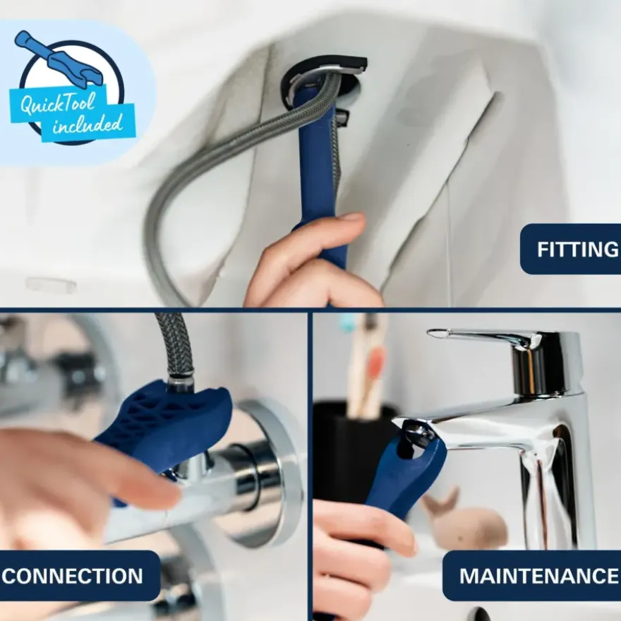 GROHE wastafelmengkraan Start Loop S-Size push open mat zwart