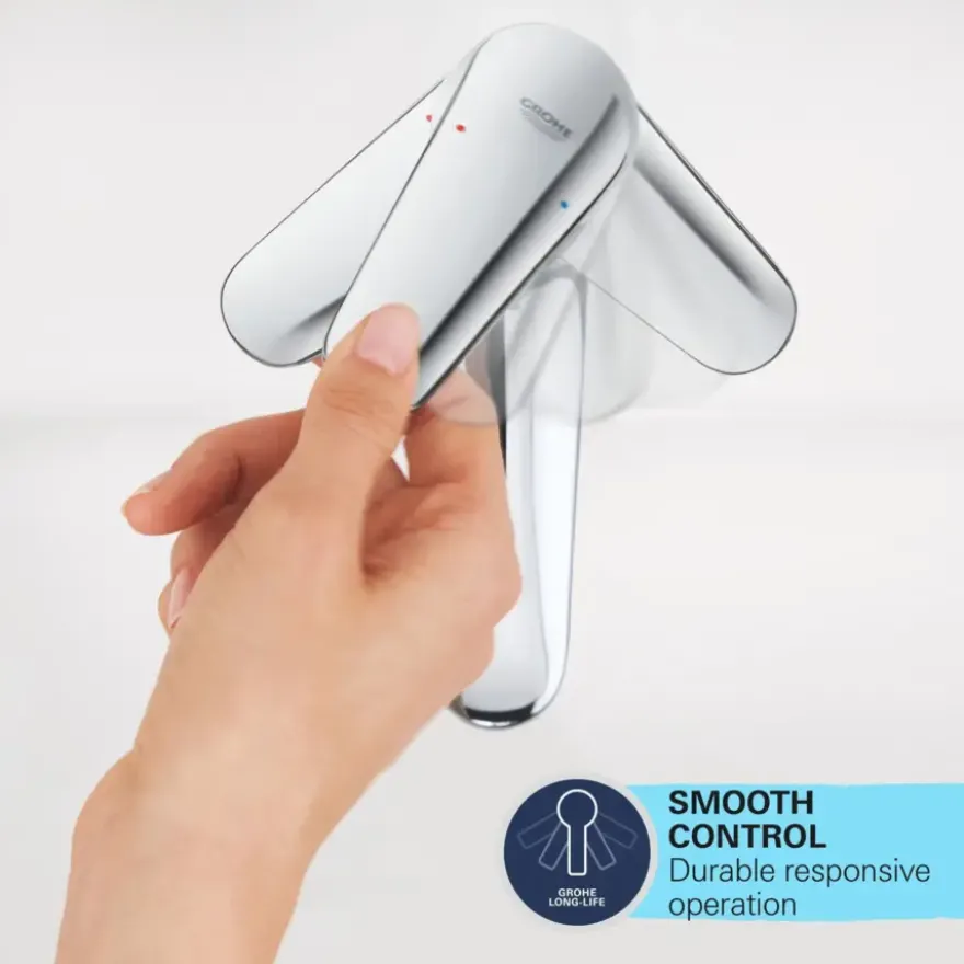 Grohe Wastafelmengkraan Swift M-size Push Open Chroom