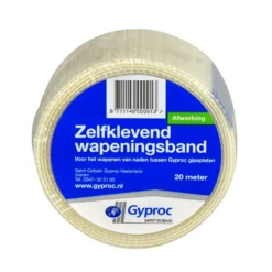 Gyproc wapeningsband zelfklevend wit 20 meter 50 mm New