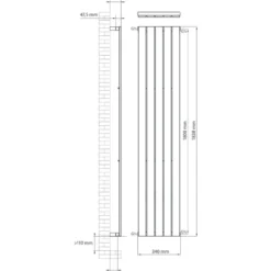 Haceka designradiator Negev wit 1838 mm x 340 mm