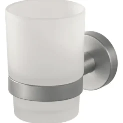 Haceka Kosmos enkele tandenborstelhouder beker glas RVS