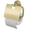 Haceka Kosmos toiletrolhouder met klep geborsteld goud