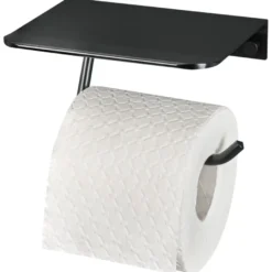 Haceka toiletrolhouder Redefine wandmontage metaal mat zwart