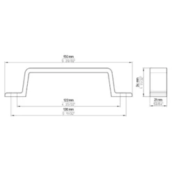 Handgreep Amelie aluminium 150mm