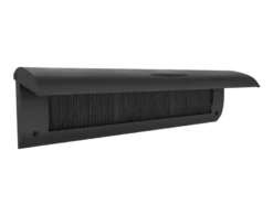 Handson brievenbusklep met borstel PVC zwart blinde bevestiging Clearance